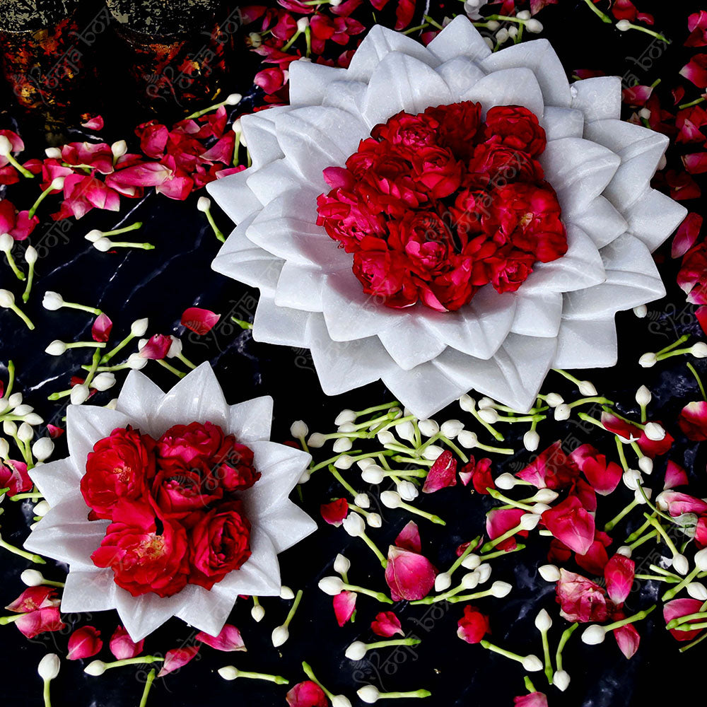 Decorative Floral Marble Urli