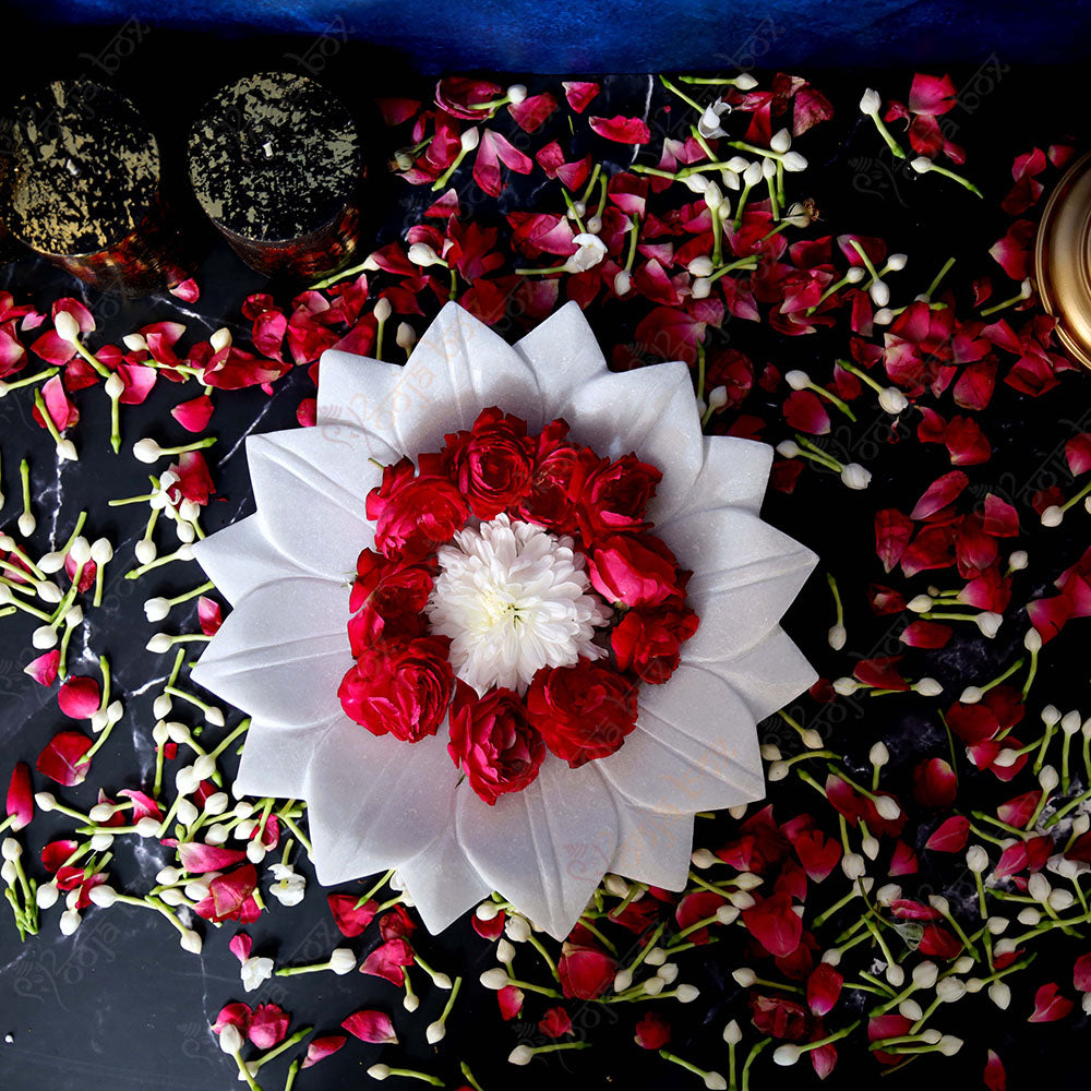Decorative Floral Marble Urli