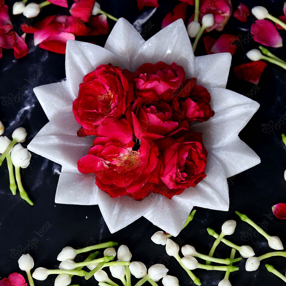 Decorative Floral Marble Urli