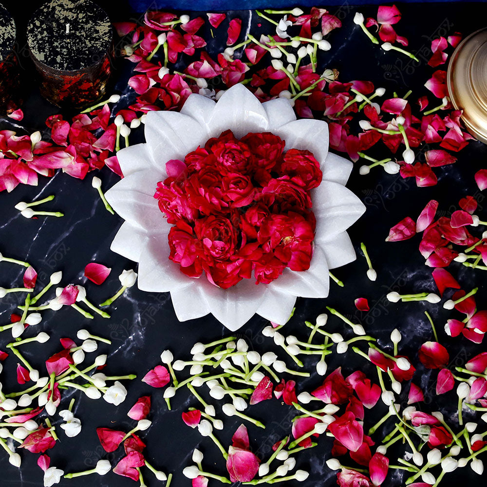 Decorative Floral Marble Urli