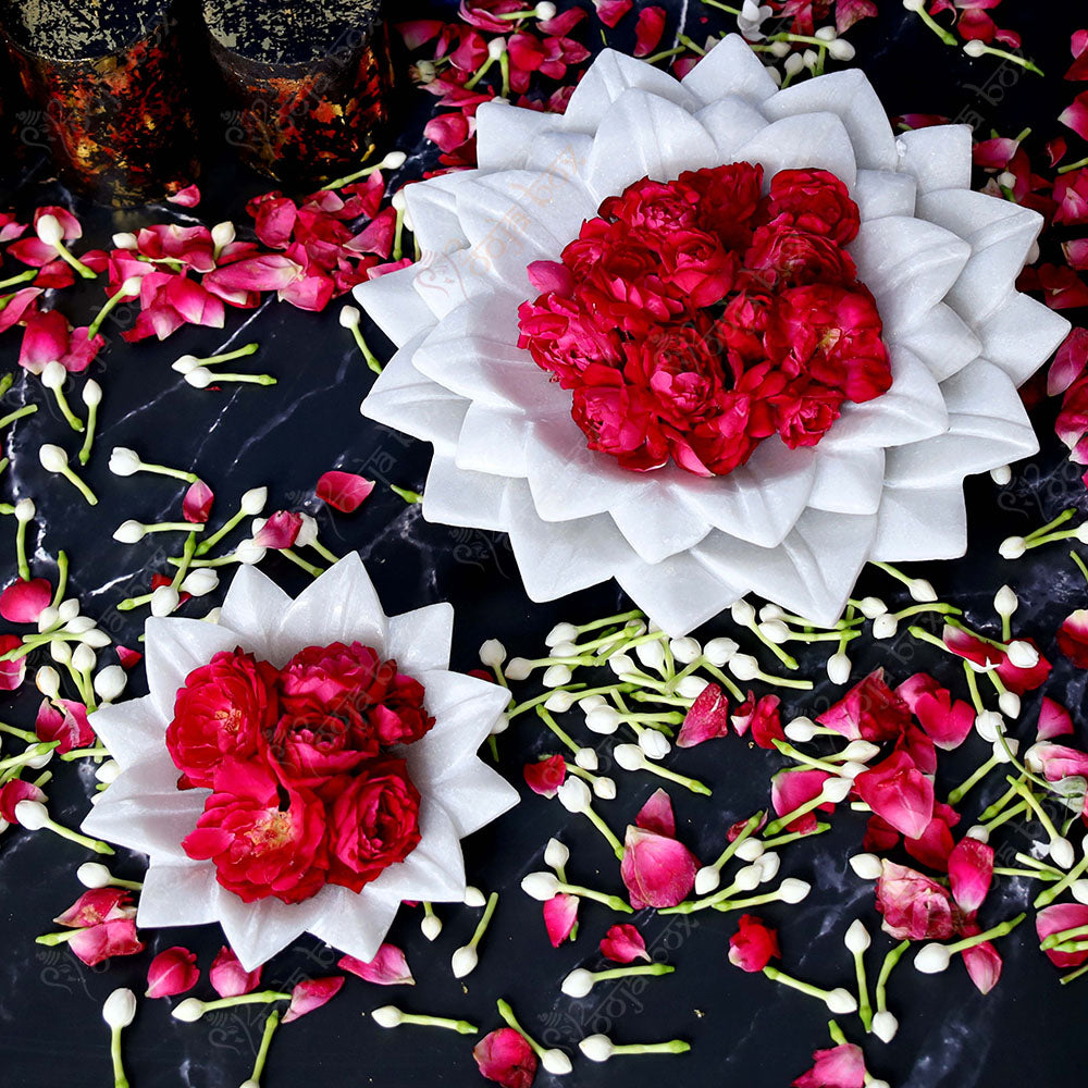 Decorative Floral Marble Urli