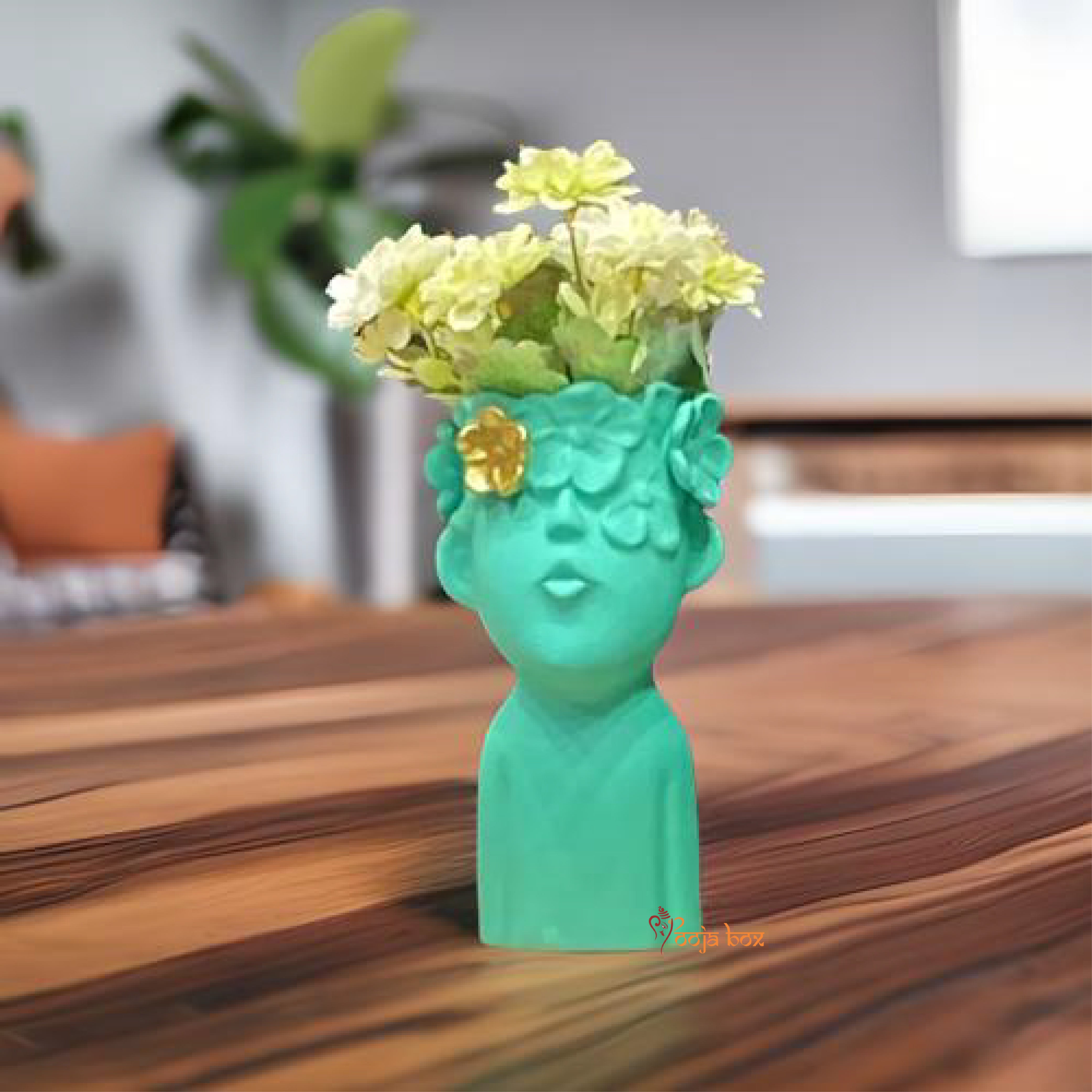 Head Sculptures Abstract Little Boy With Butterfly (Resin)