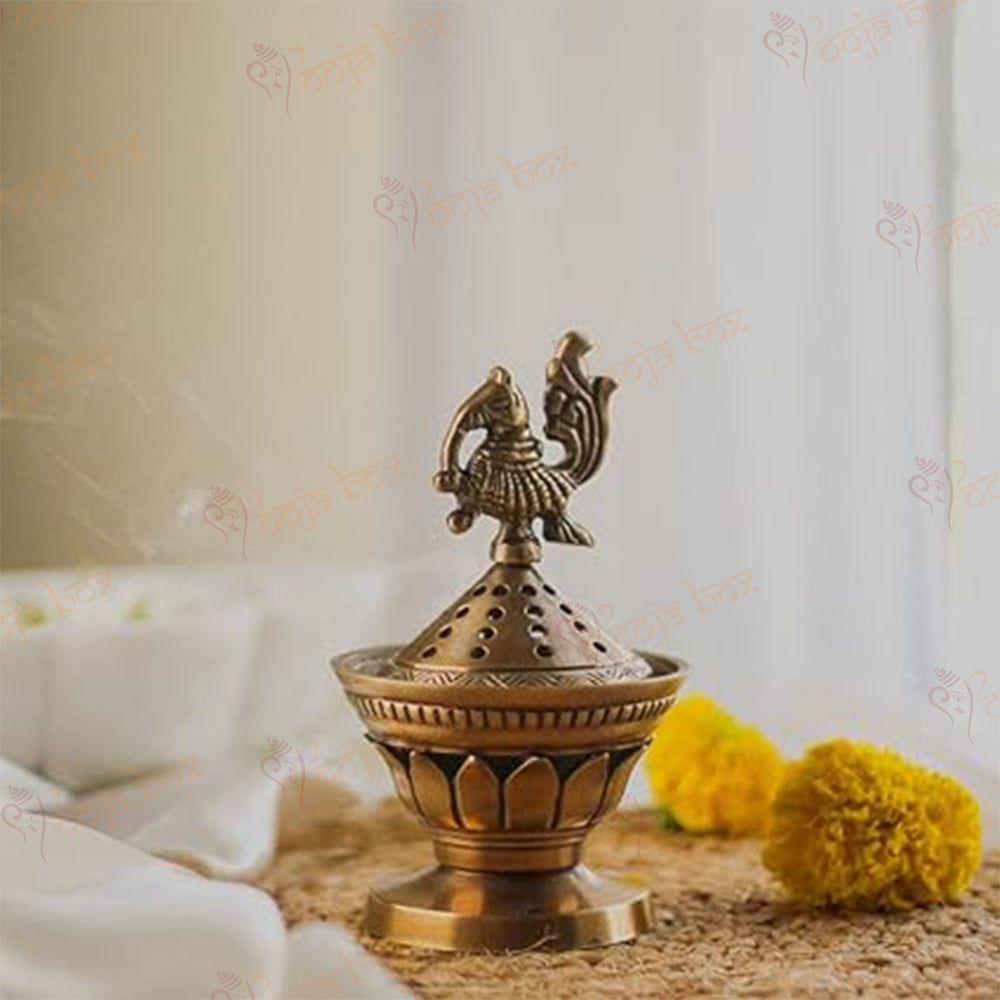 Home Purifying Konark Brass Vintage Dhuna Loban