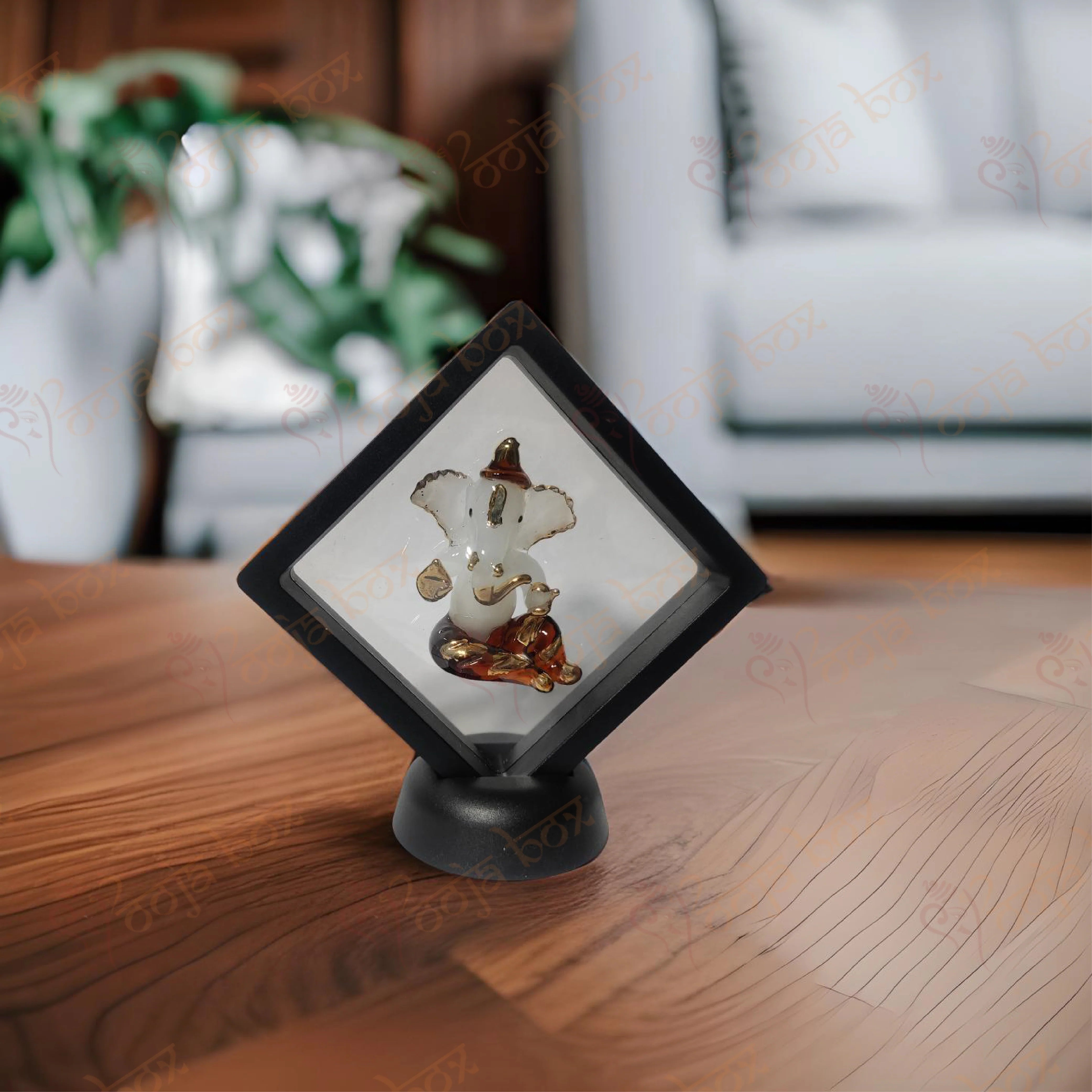 Ganesha Idol for Gift and Home Decoration Ganesha Decorative Showpiece in Black and Maroon Color