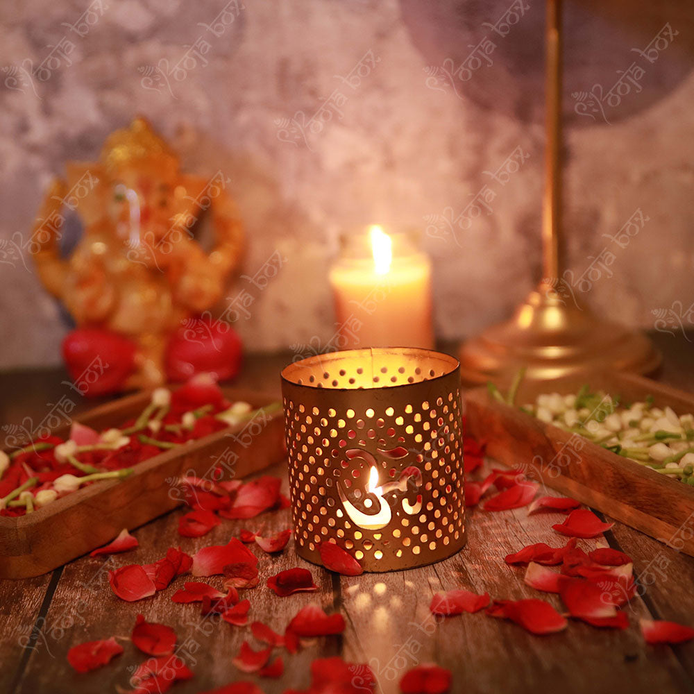 OM Decorative Candle Light Holder