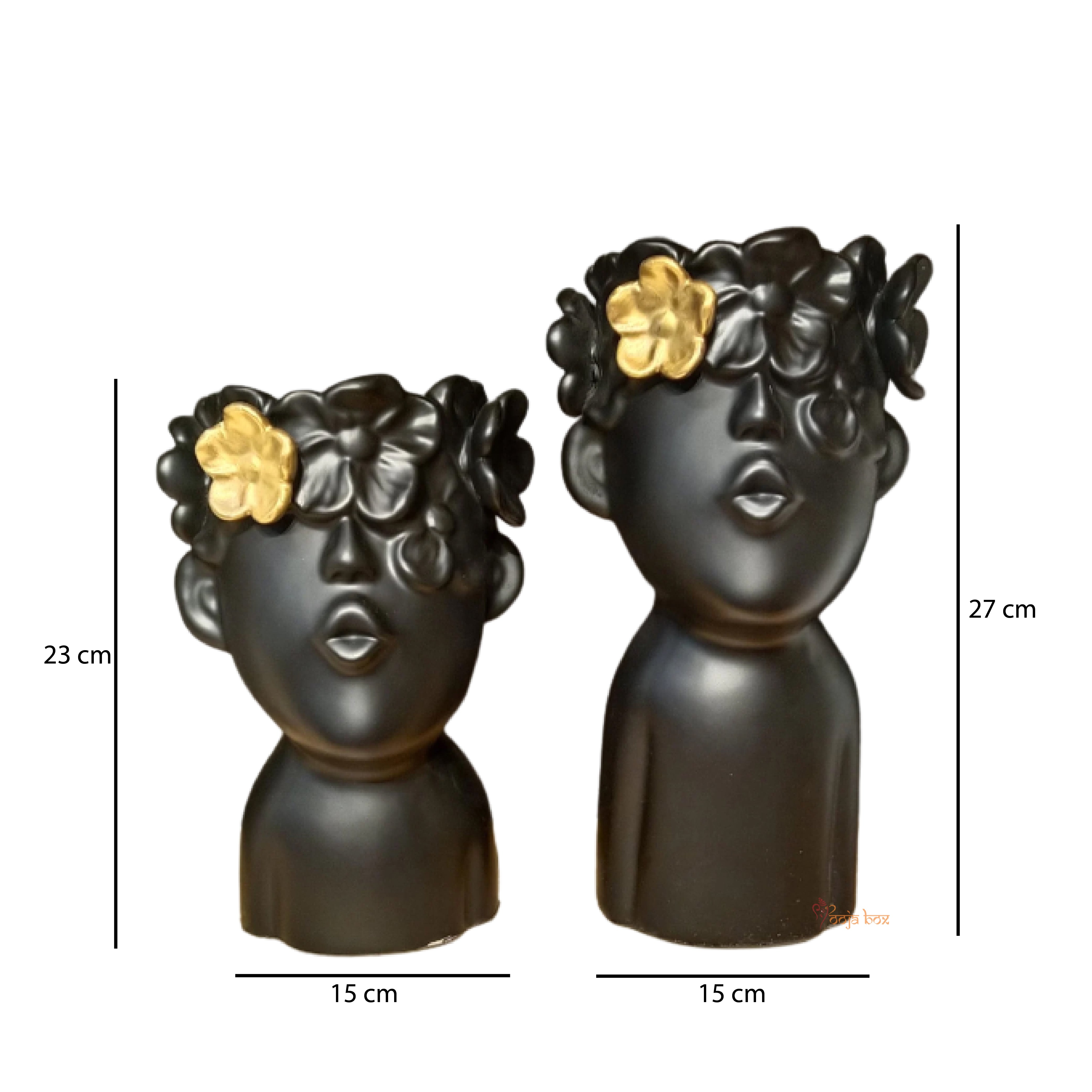 Head Sculptures Abstract Little Boy With Butterfly (Resin)