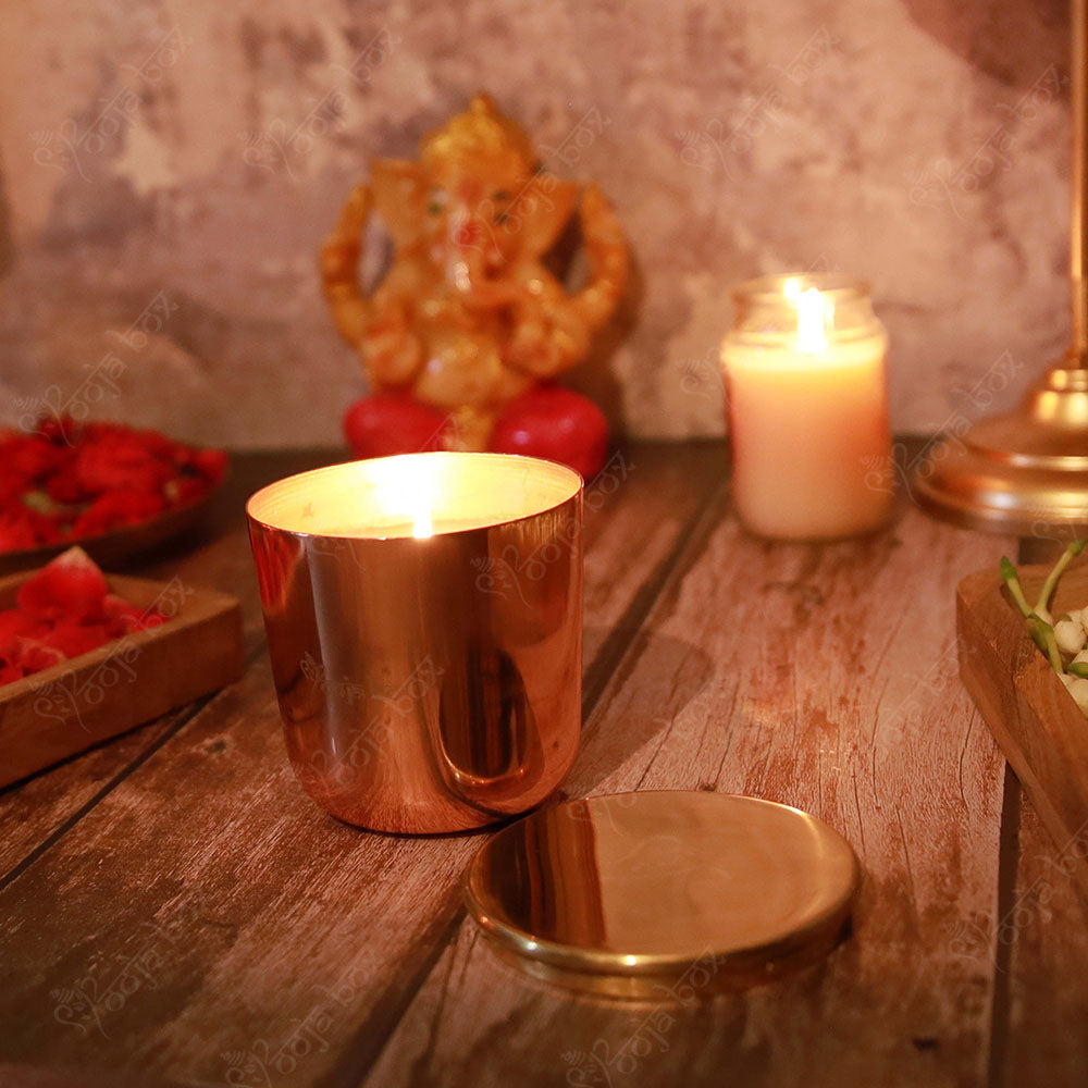Scented Glass Candle with Lid