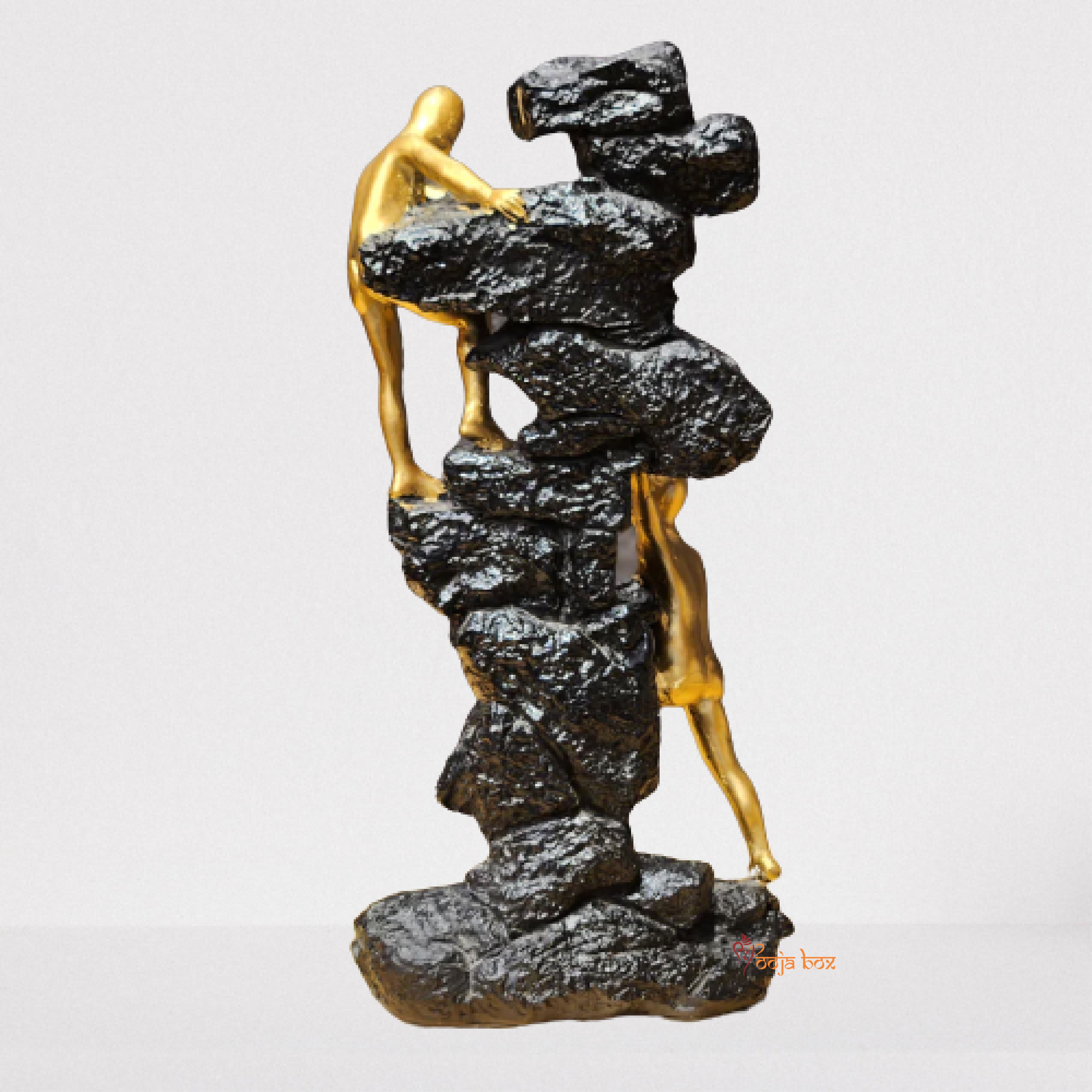 Statue Struggler On Rock