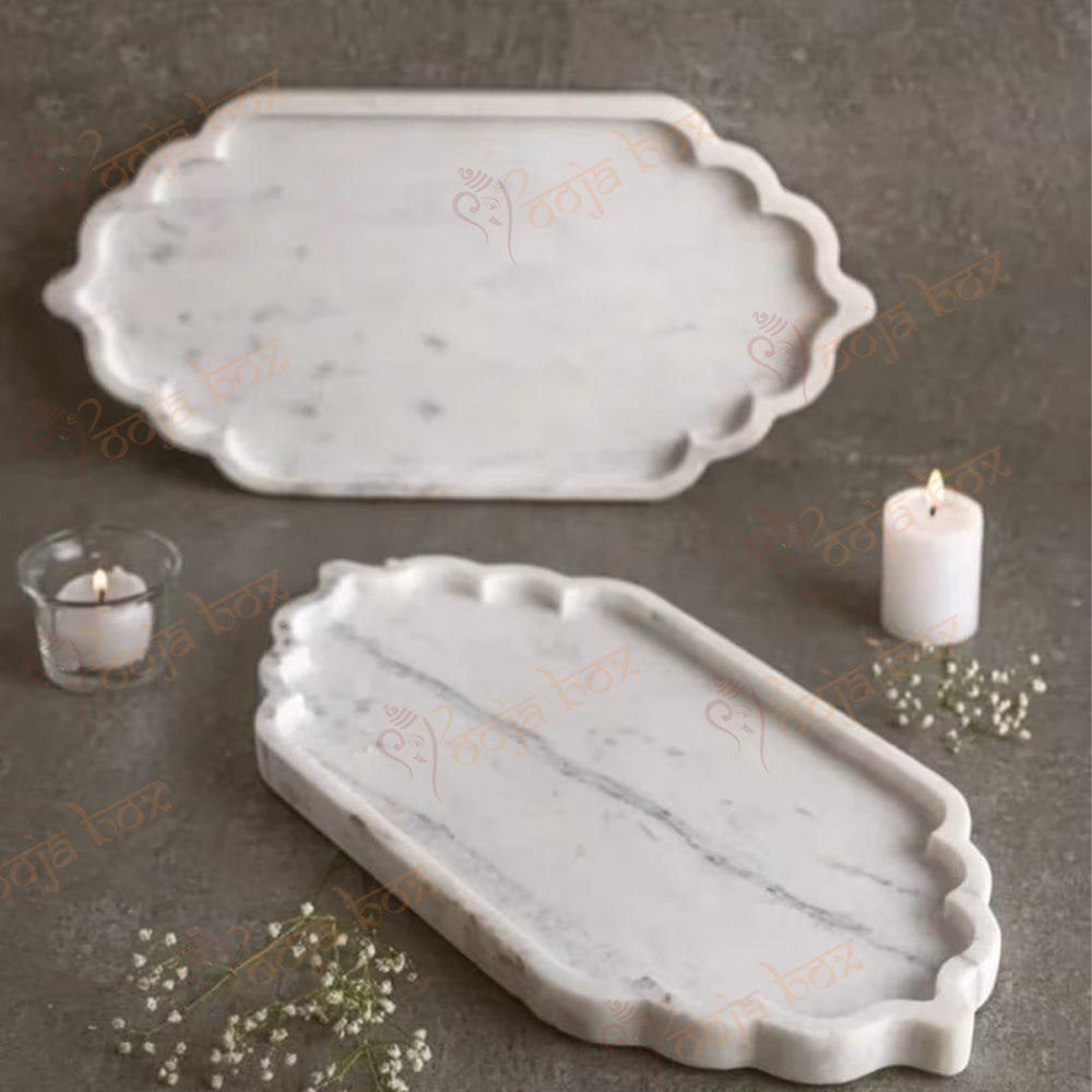 White Marble Platter Tray
