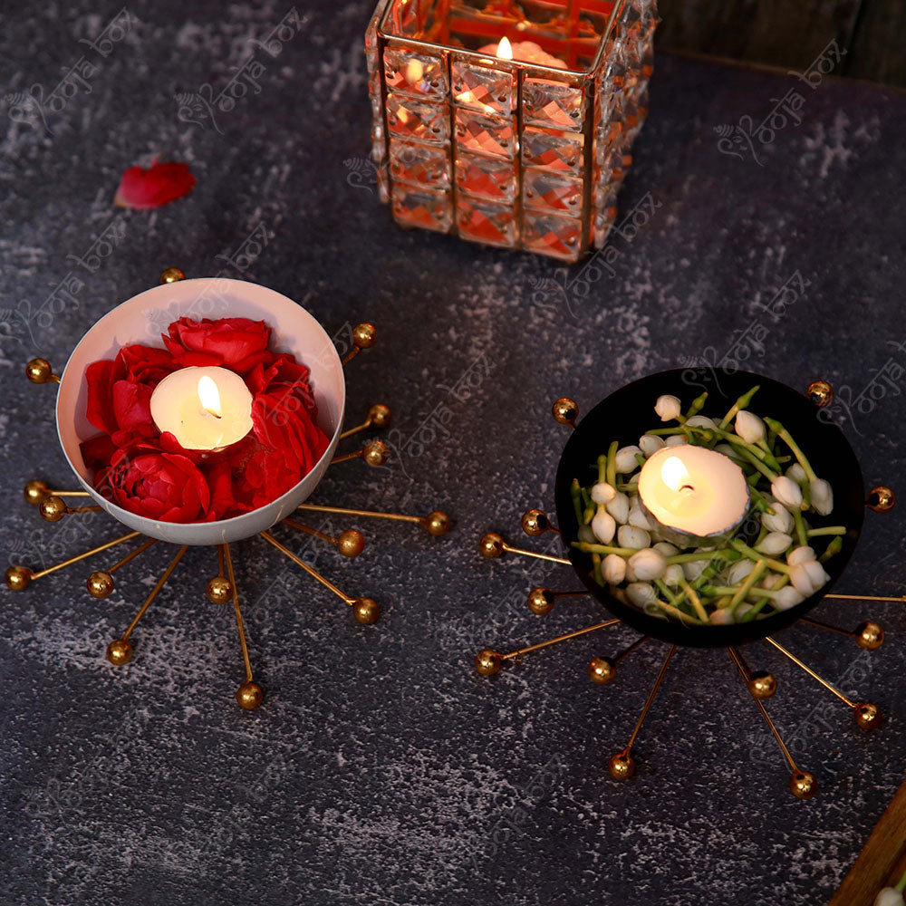 Modern Bowl With Decorative Brass Stand