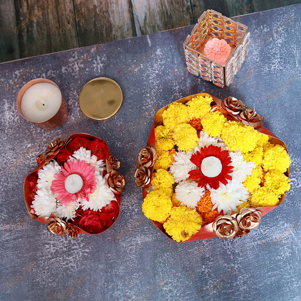 Decorative Floral Urli for Floating Candles and Flowers