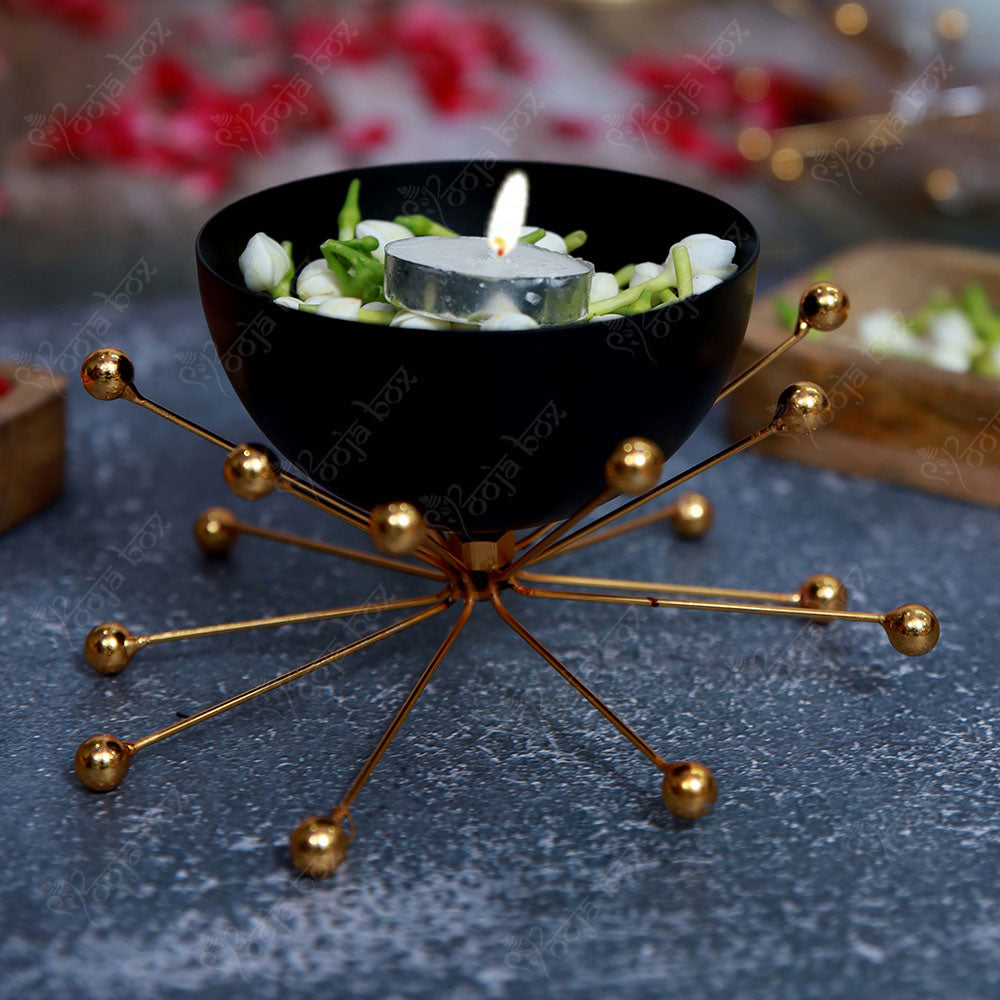 Modern Bowl With Decorative Brass Stand