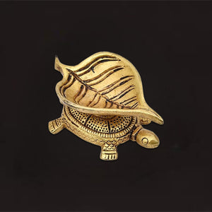 Brass Diya mounted on Tortoise