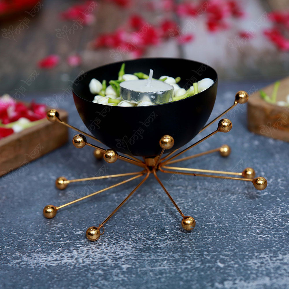 Modern Bowl With Decorative Brass Stand