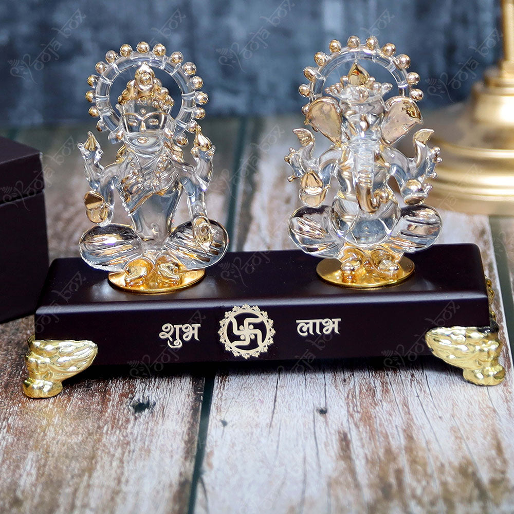 Crystal Laxmi Ganesha Idol