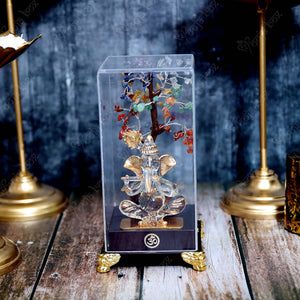 Crystal Ganesha With Feng Shui Chakra Tree