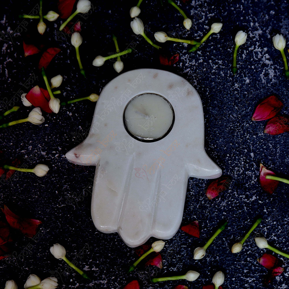 Hamsa Hand Tea Light Candle Holder for Home Decor