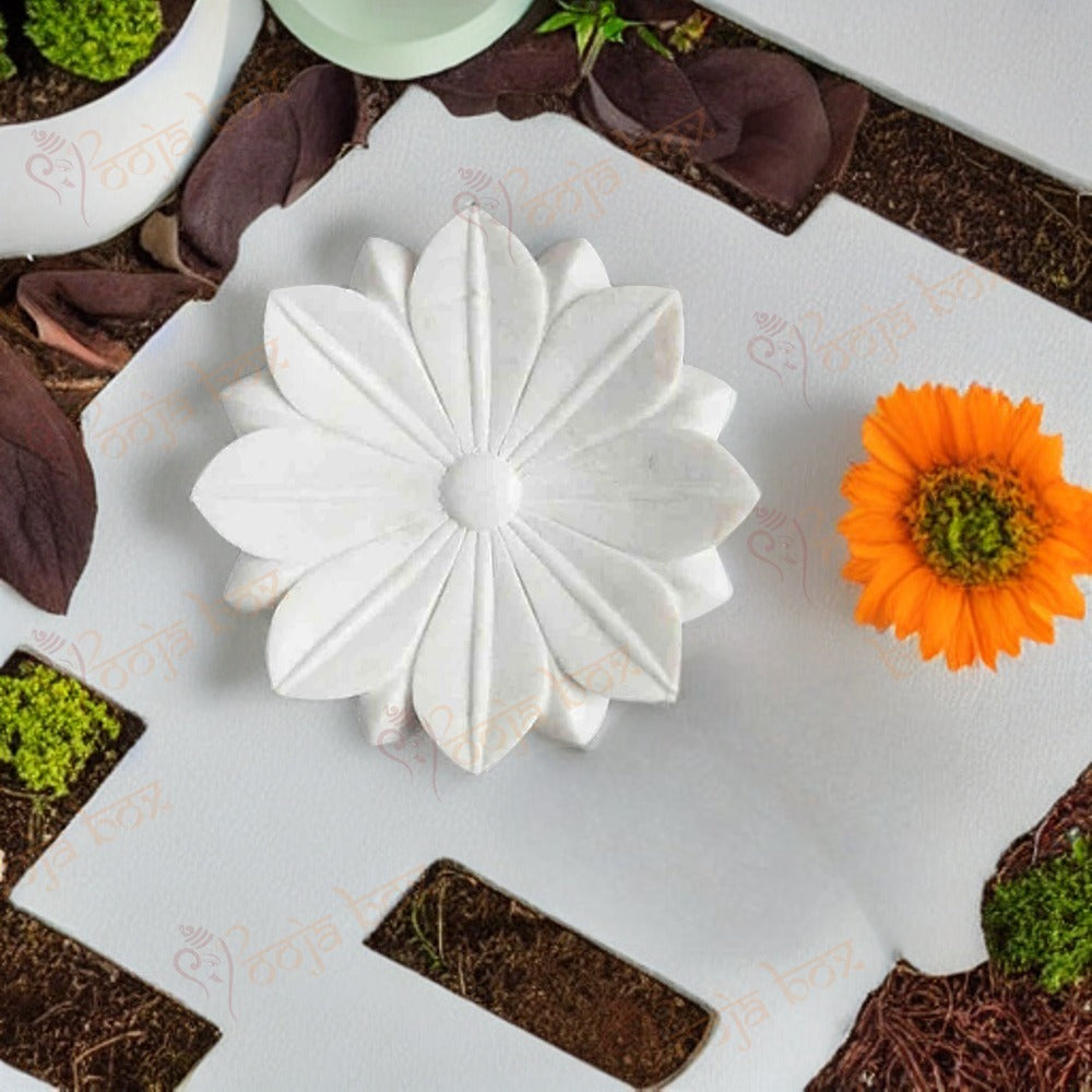 Handcrafted Marble Urli 12 Inch