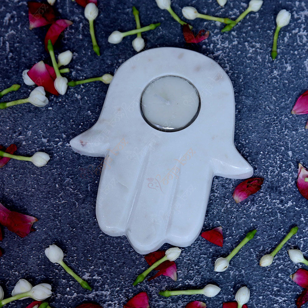 Hamsa Hand Tea Light Candle Holder for Home Decor