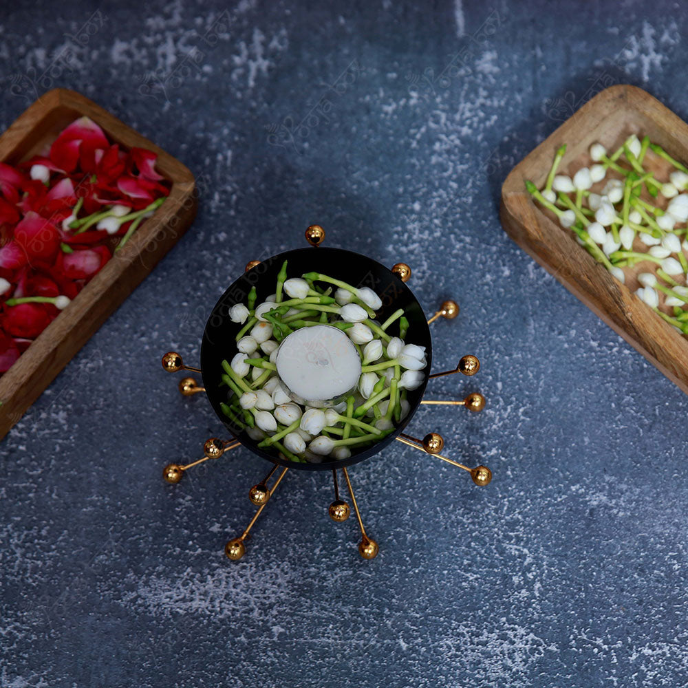 Modern Bowl With Decorative Brass Stand