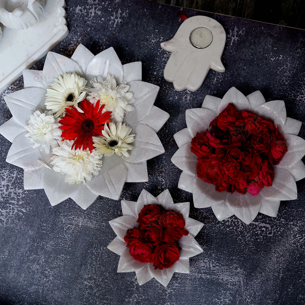 Decorative Floral Marble Urli