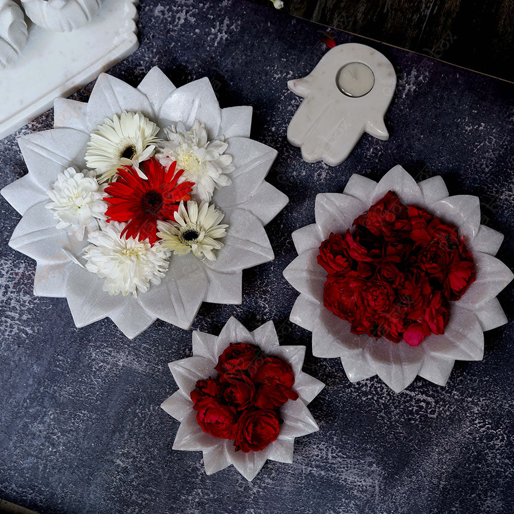 Decorative Floral Marble Urli