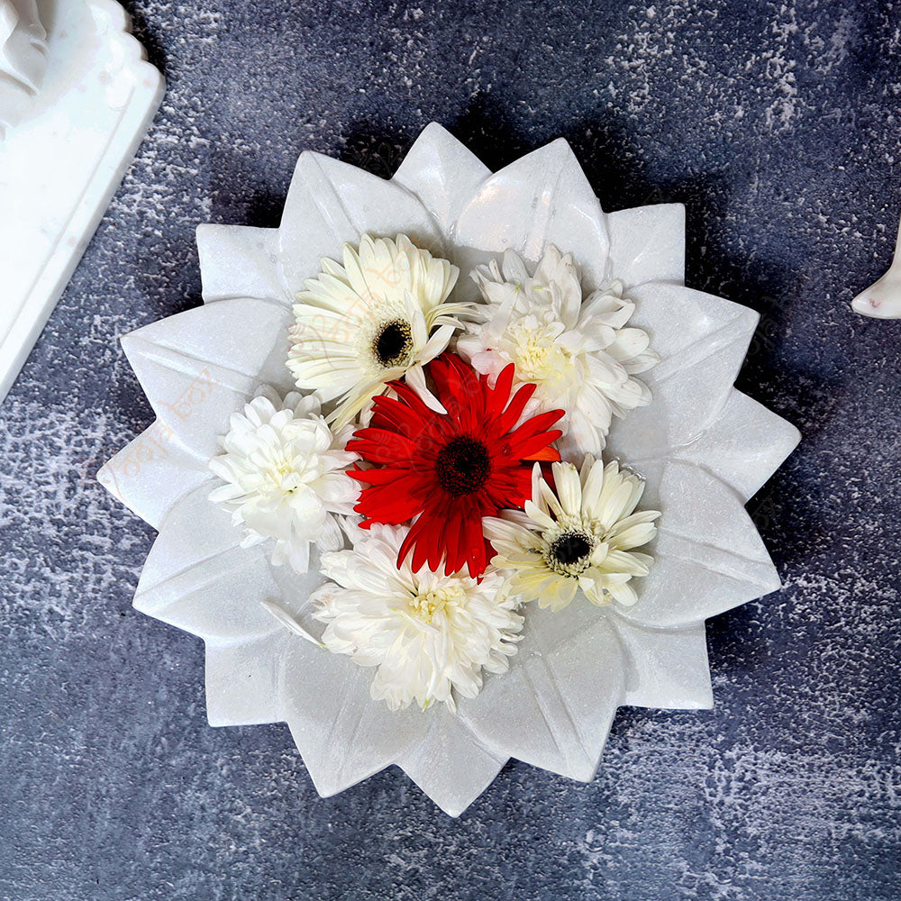 Decorative Floral Marble Urli