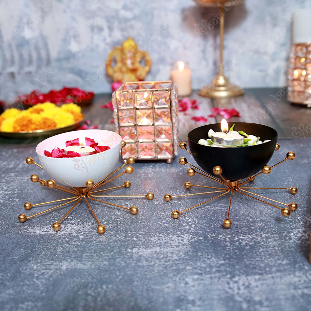 Modern Bowl With Decorative Brass Stand