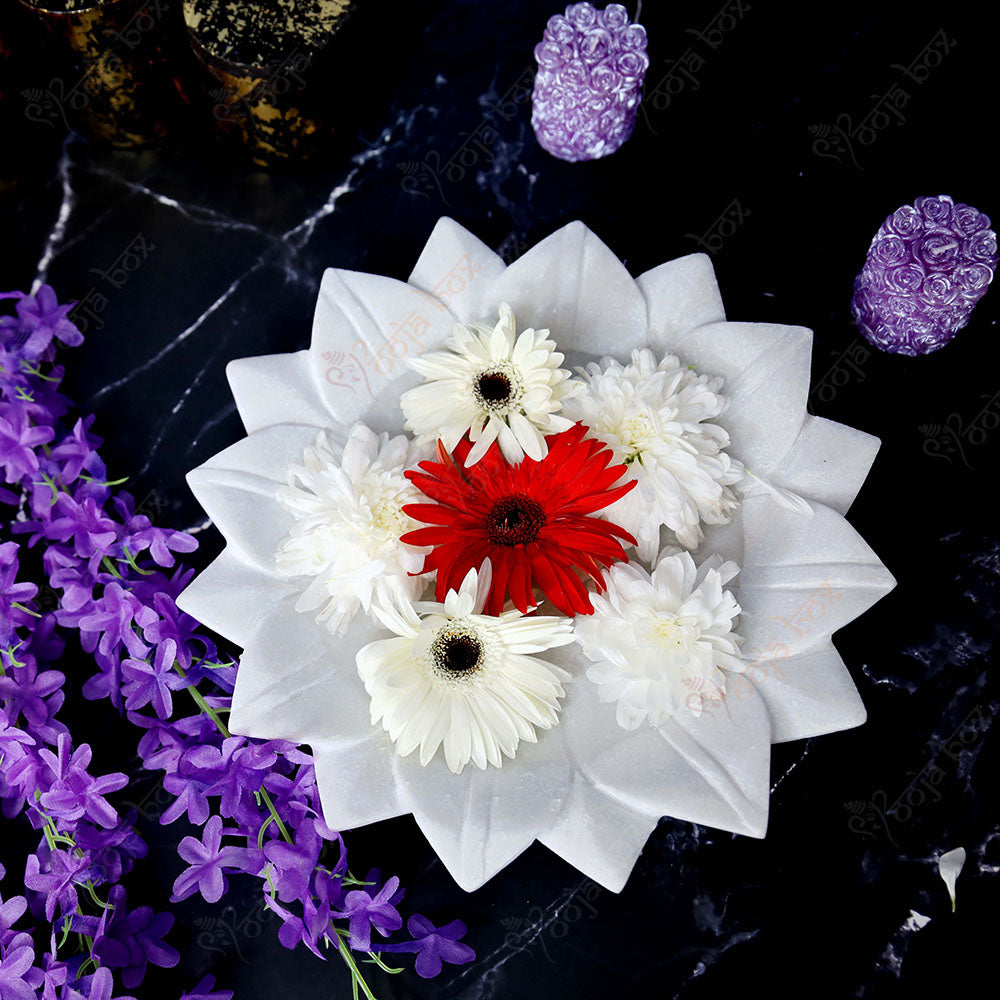 Decorative Floral Marble Urli