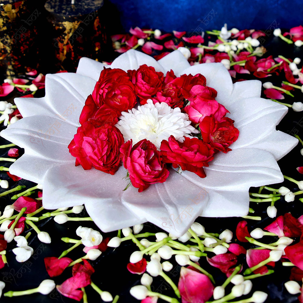 Decorative Floral Marble Urli