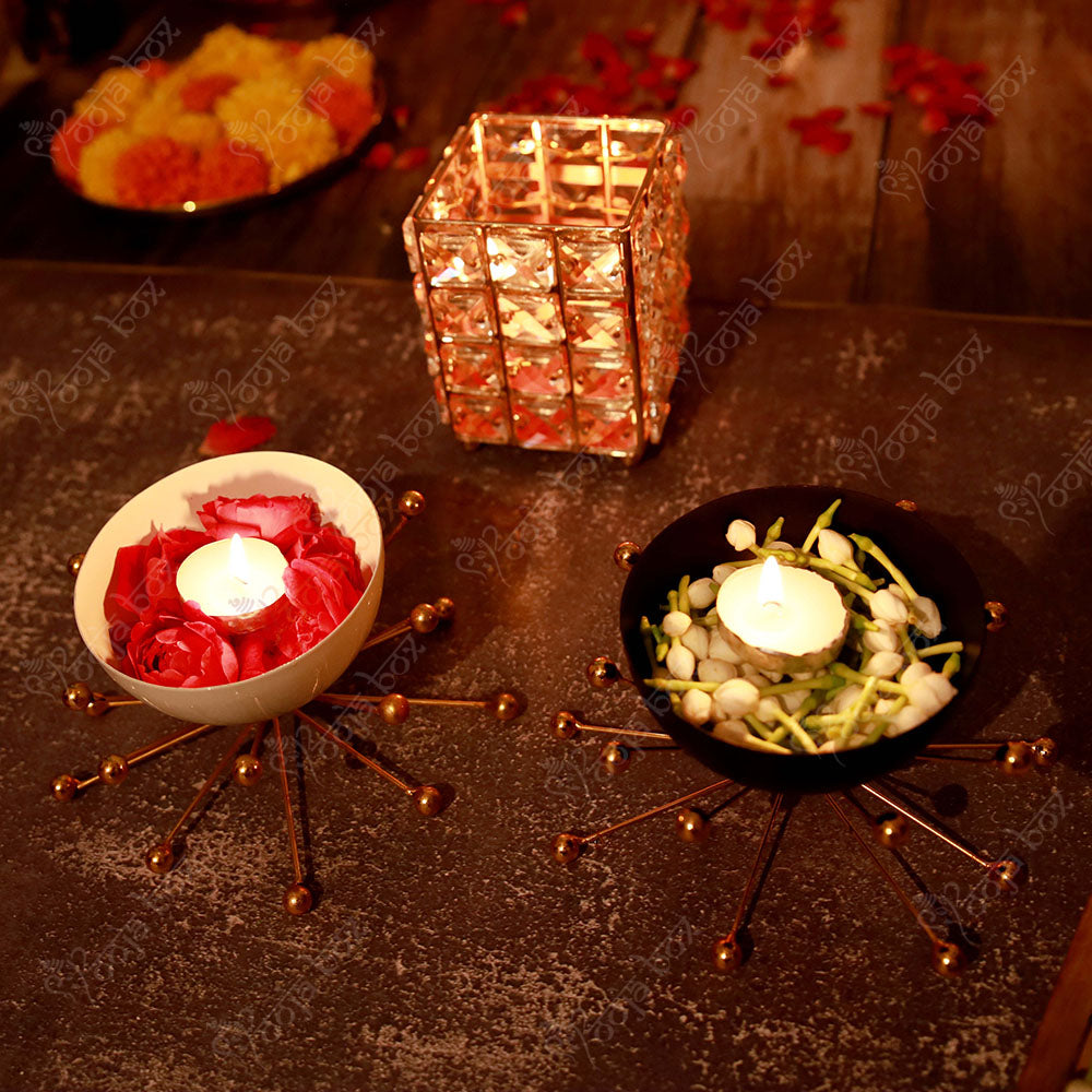 Modern Bowl With Decorative Brass Stand