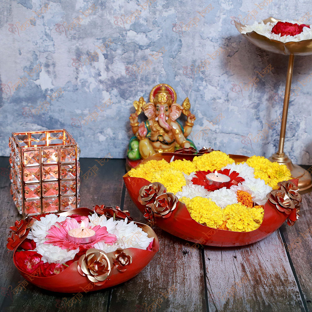 Decorative Floral Urli for Floating Candles and Flowers