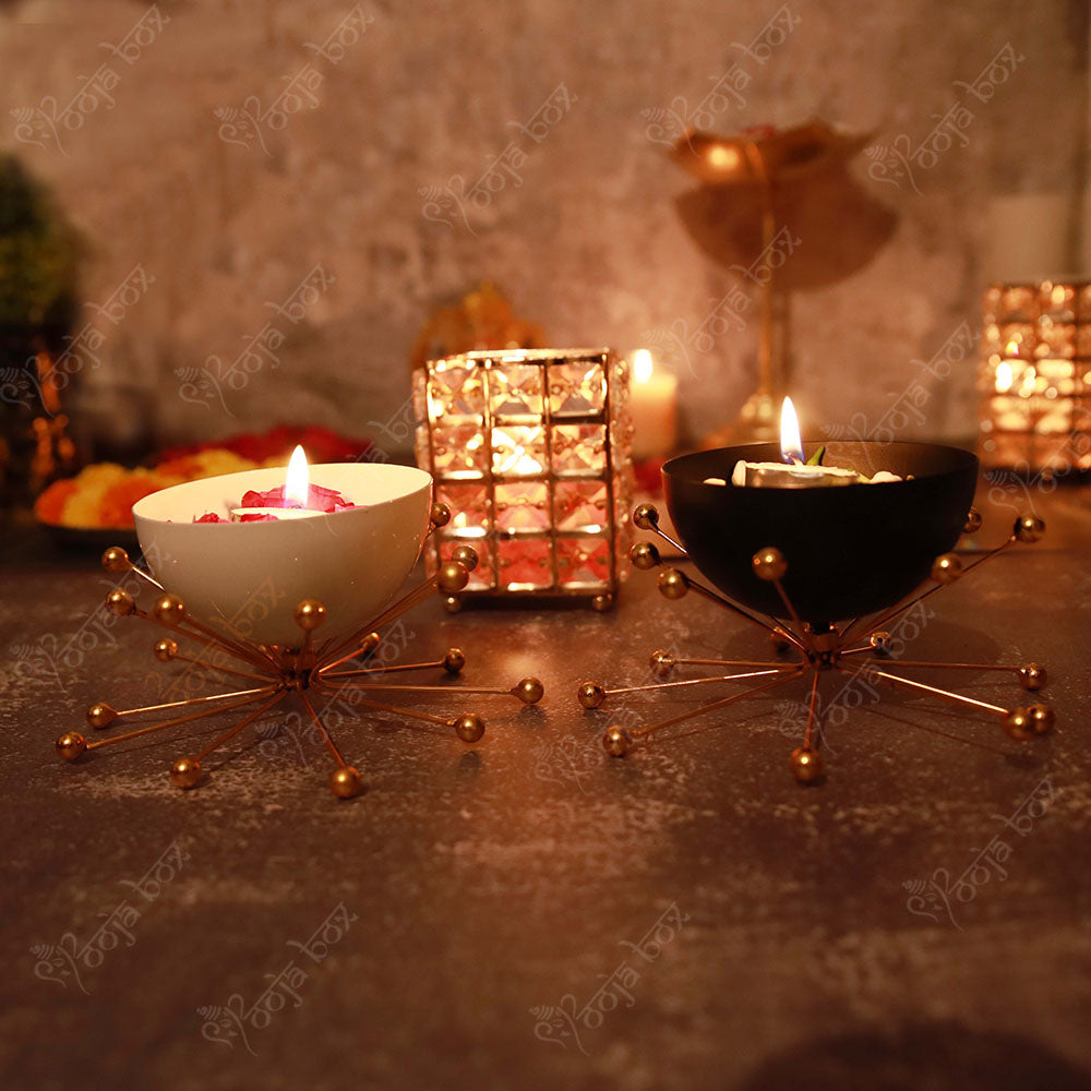 Modern Bowl With Decorative Brass Stand