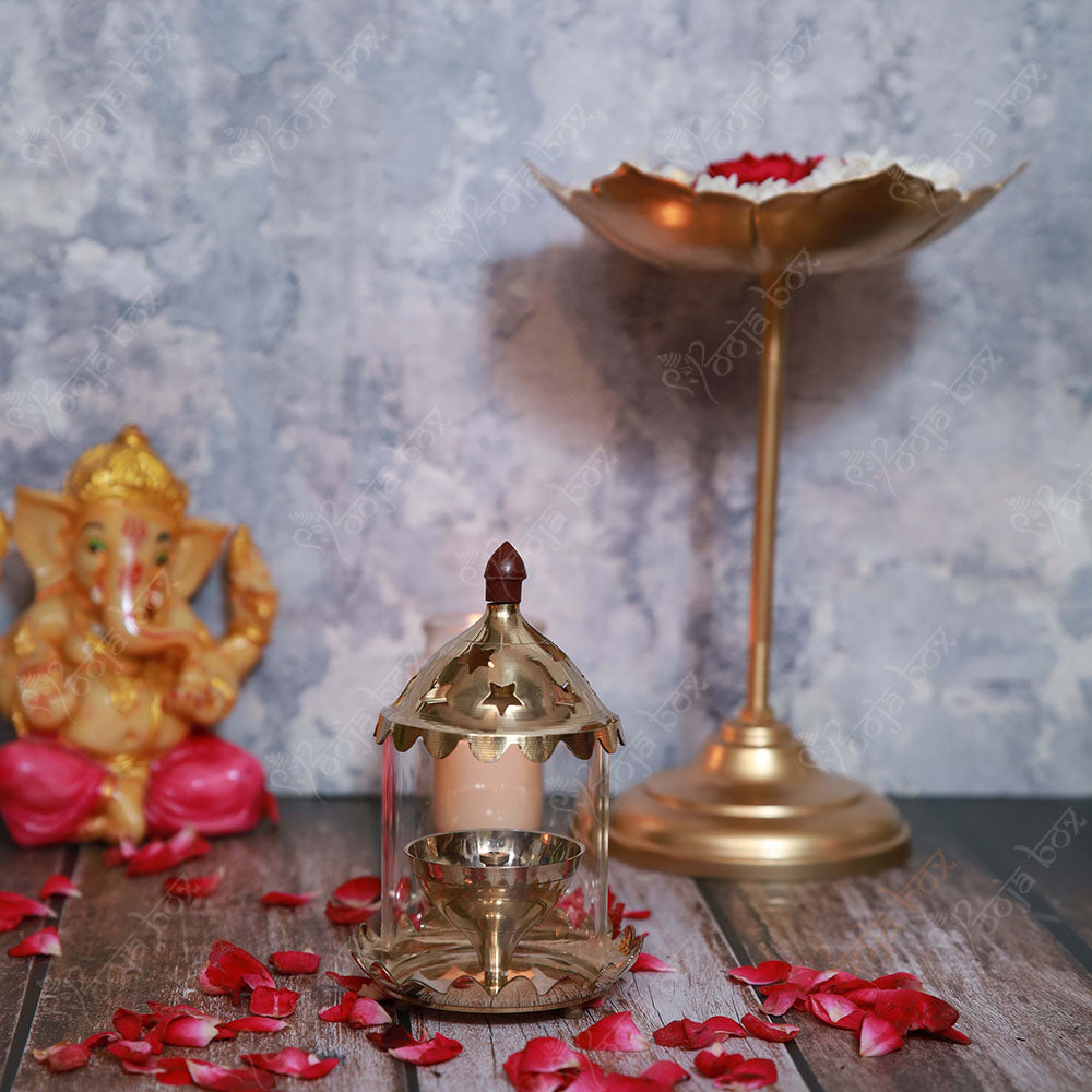Decorative Lotus Akhand Diya