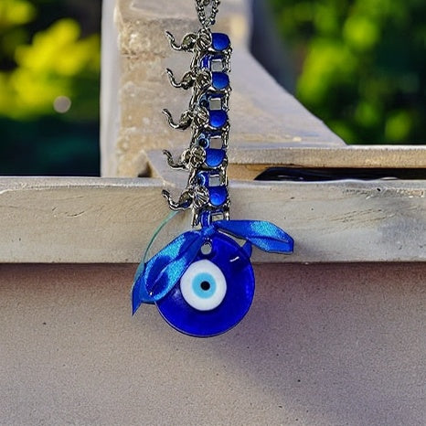 Elephant With Turkish Evil Eye Hanging