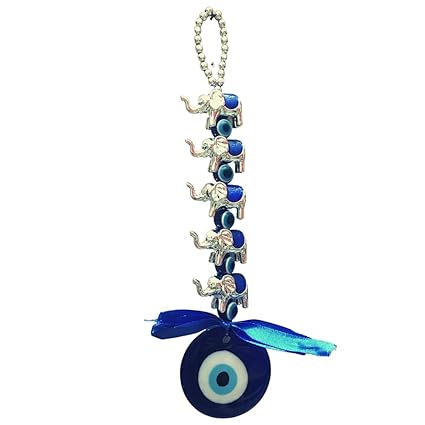Elephant With Turkish Evil Eye Hanging
