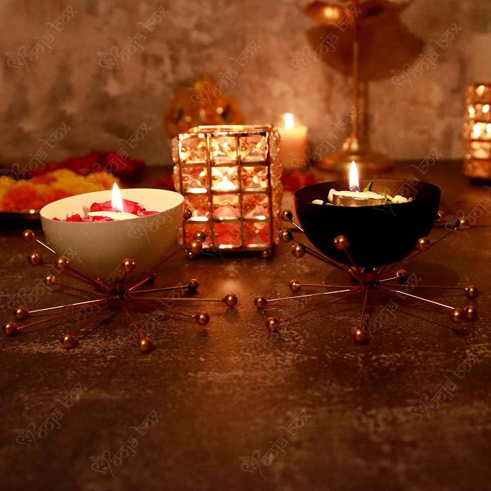 Modern Bowl With Decorative Brass Stand