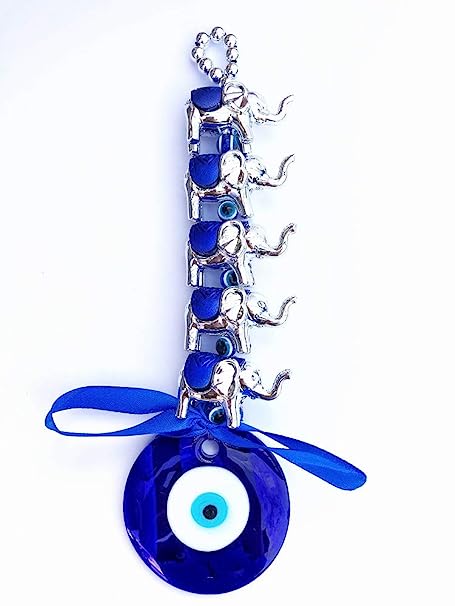 Elephant With Turkish Evil Eye Hanging