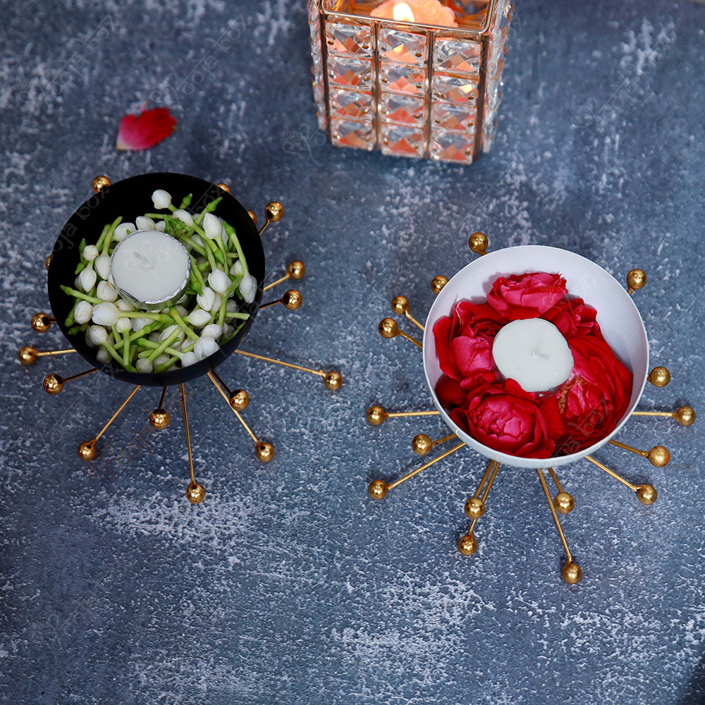 Modern Bowl With Decorative Brass Stand