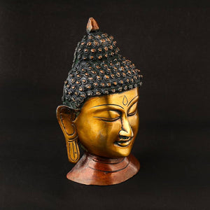 Brass Buddha Face idol