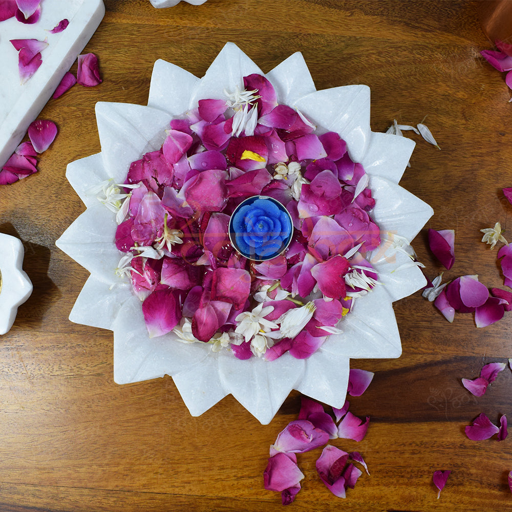 Decorative Floral Marble Urli