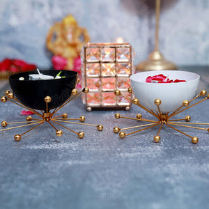 Modern Bowl With Decorative Brass Stand