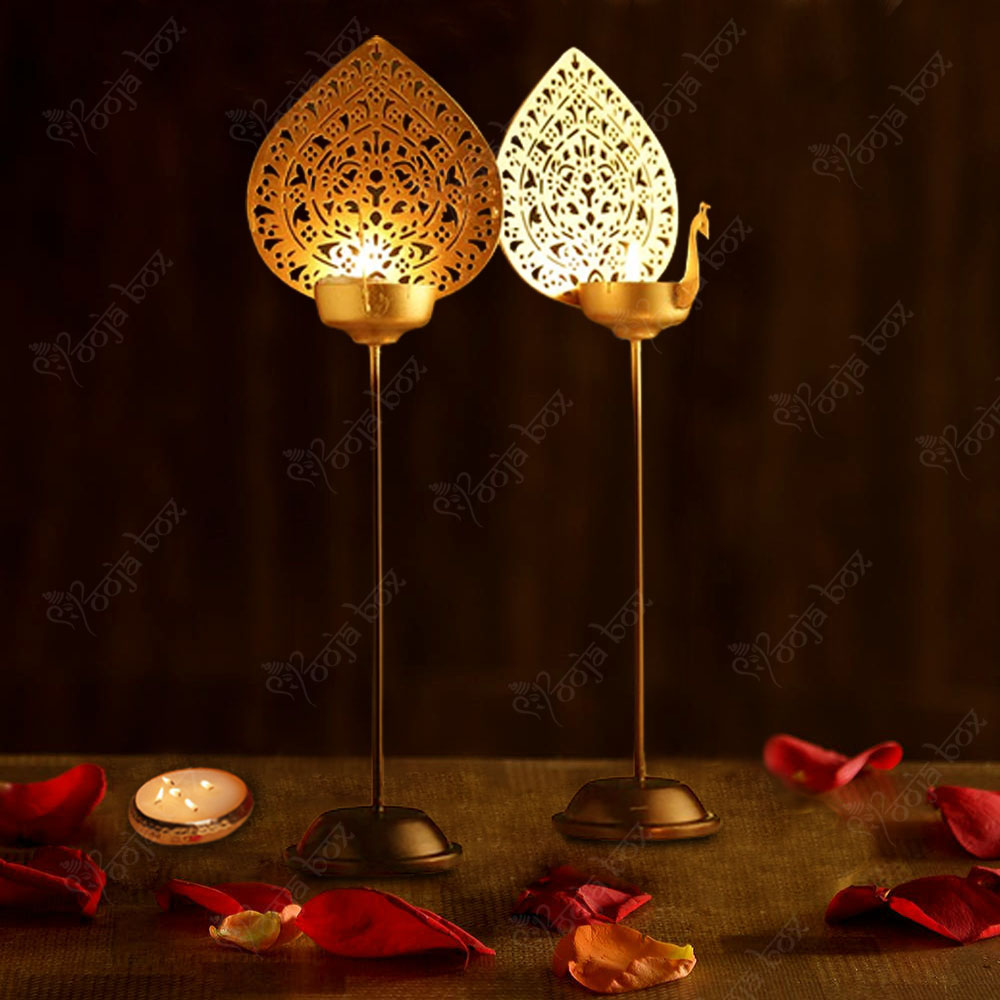 Aamrapali Designer Peacock T-Light With Stand