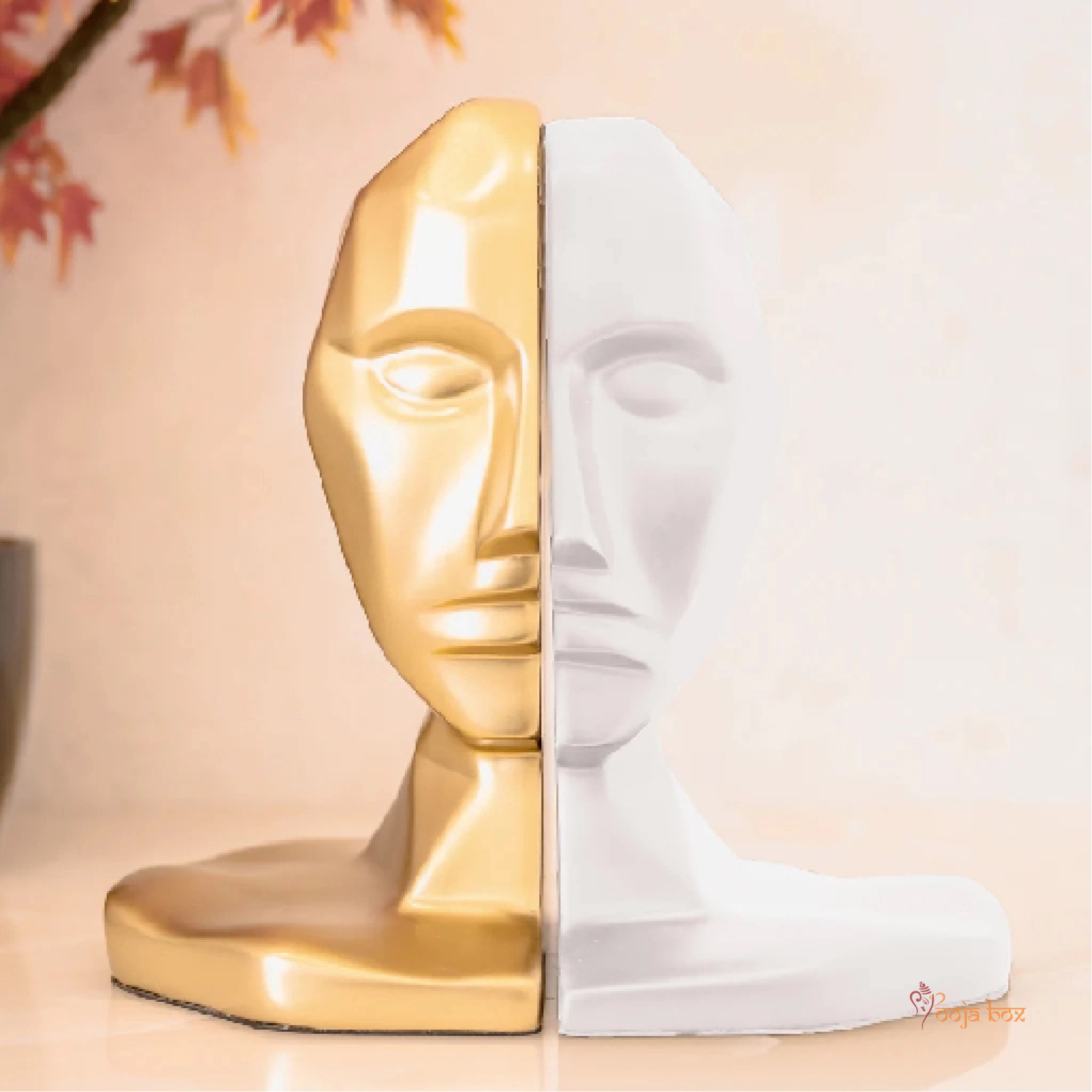 Human Bookends Philosophical Human Face Bookend – PoojaBox