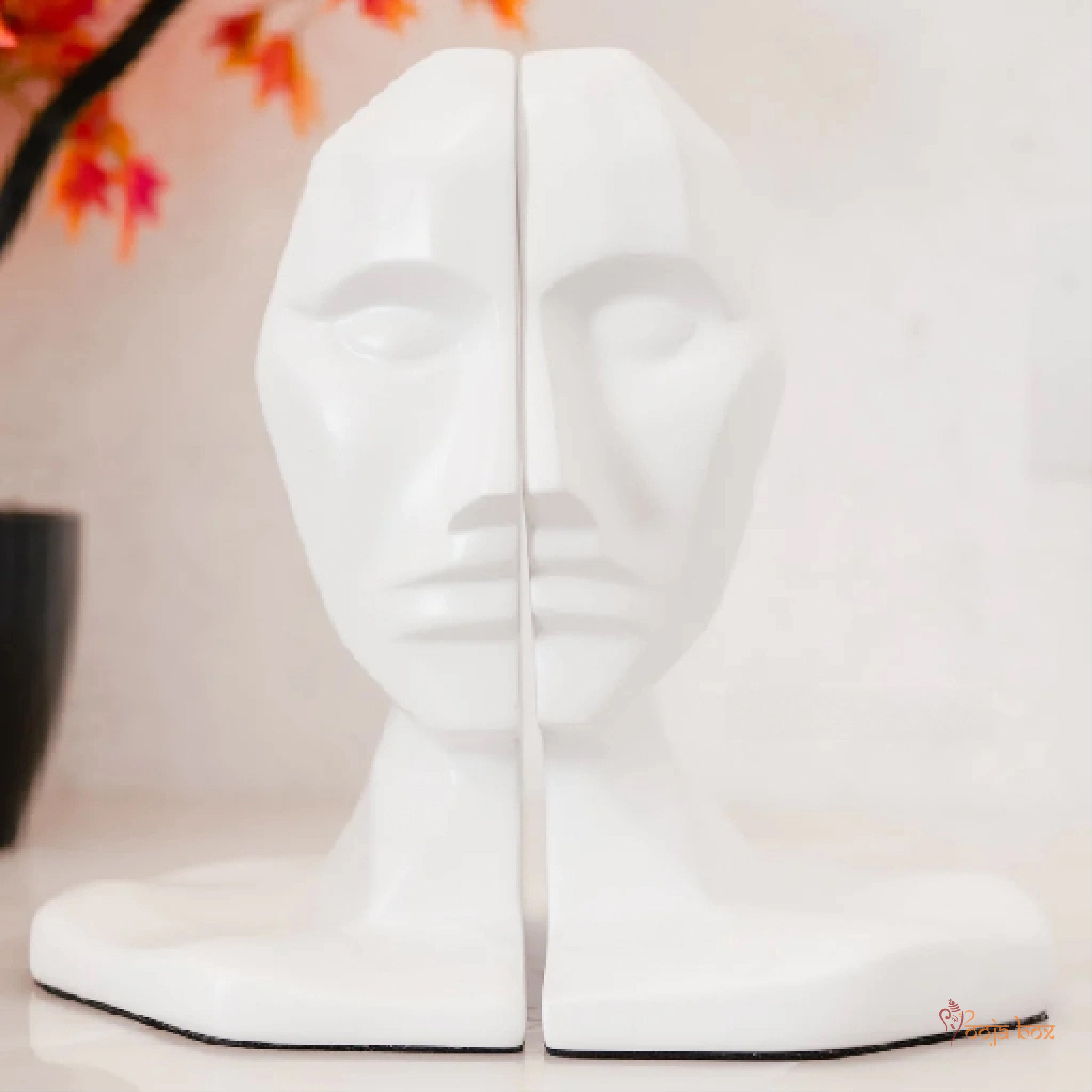 Philosophical Human Face Bookend