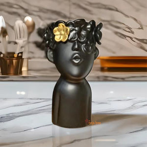 Head Sculptures Abstract Little Boy With Butterfly (Resin)