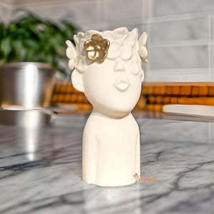 Head Sculptures Abstract Little Boy With Butterfly (Resin)