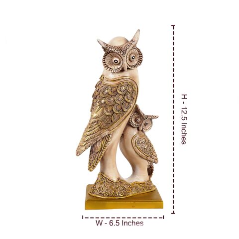 Artistic Gold Winged Bright Owls