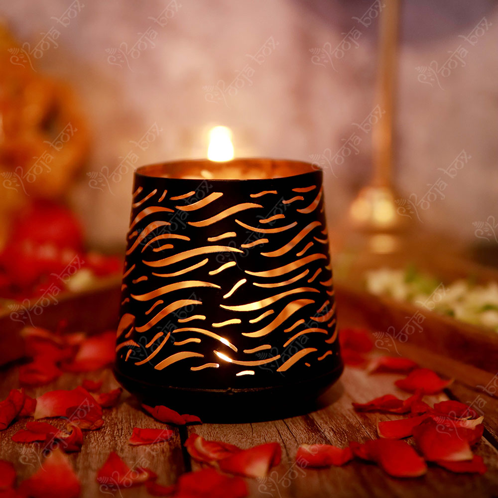 Classic Black Layer Design Candle Holder