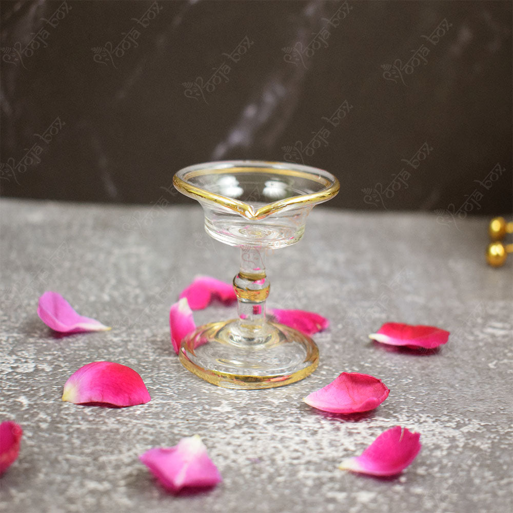 Crystal Ganesha With Bell and Bowl